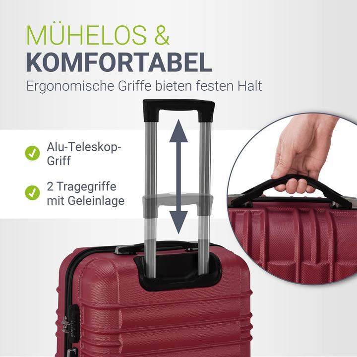 Produktbild Juskys 3-teiliges Hartschalenkoffer-Set mit 360° Rollen (120 l)