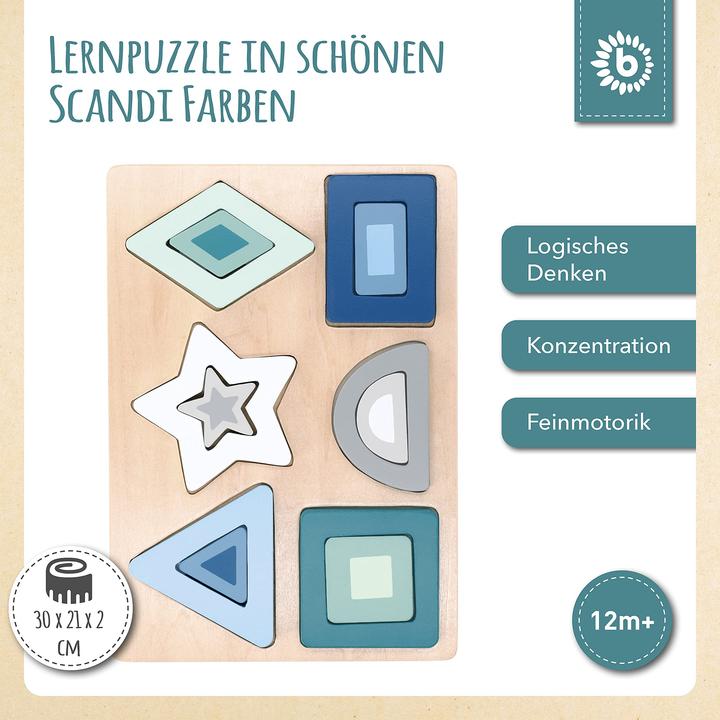 Produktbild Bieco Holzpuzzle (12 Teile)