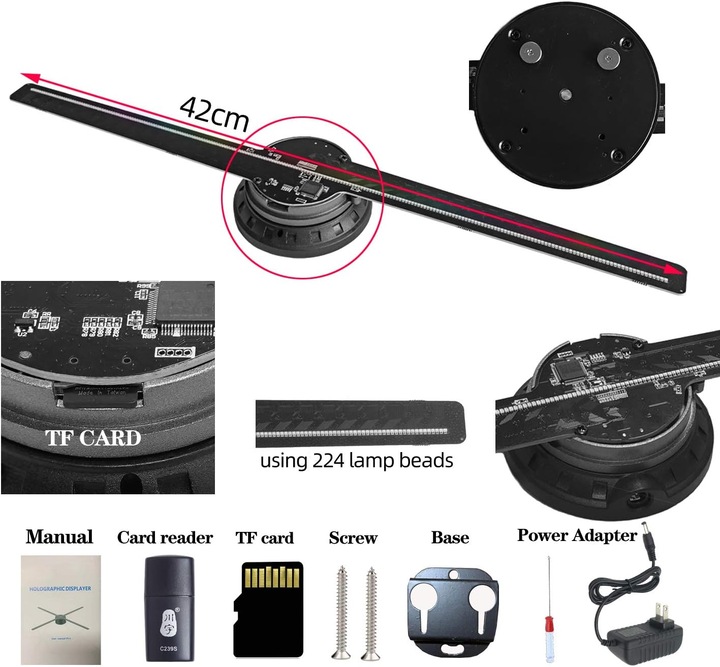 Image du produit Missyou Projecteur d'hologrammes 3D (16.9 inch HD) (HD)