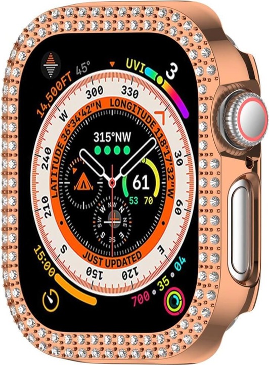 Actual product image Cover-Discount Apple Watch 10 - 46mm - Glitter rhinestone protective case
