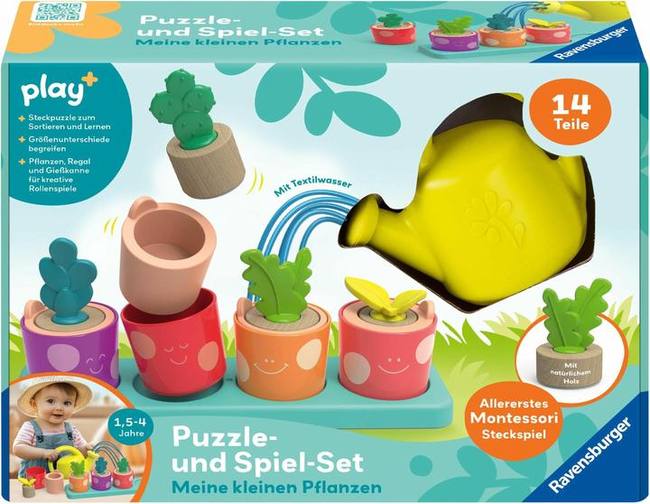 Produktbild Ravensburger Play+ Puzzle- & Spiel-Set: Meine kleinen Pflanzen – Kinderpuzzle, Pretend Play Set