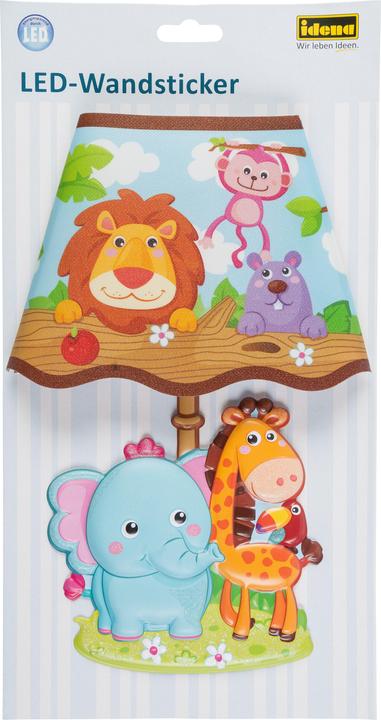 Image du produit Idena Autocollant mural lampe animaux sauvages 31x18cm, LED (31 x 18 cm)