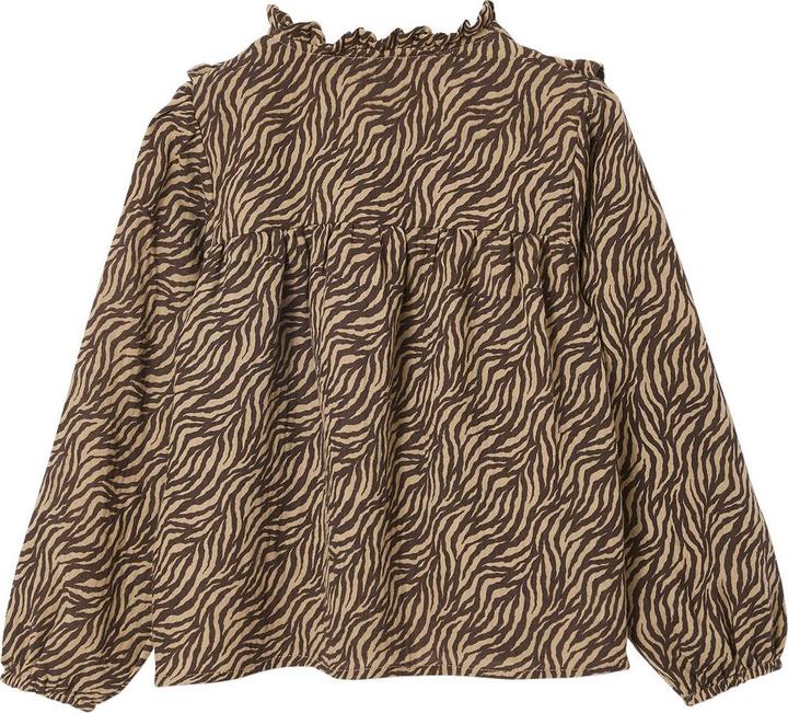 Image du produit Vertbaudet Bluse mit Zebramuster aus Musselin für Mädchen (128)