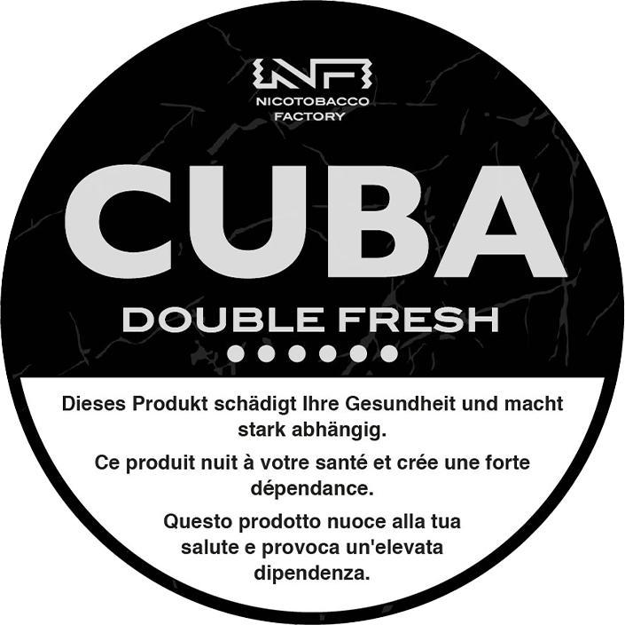Cuba Black Double Fresh (Nicotine Pouches, 66 mg)