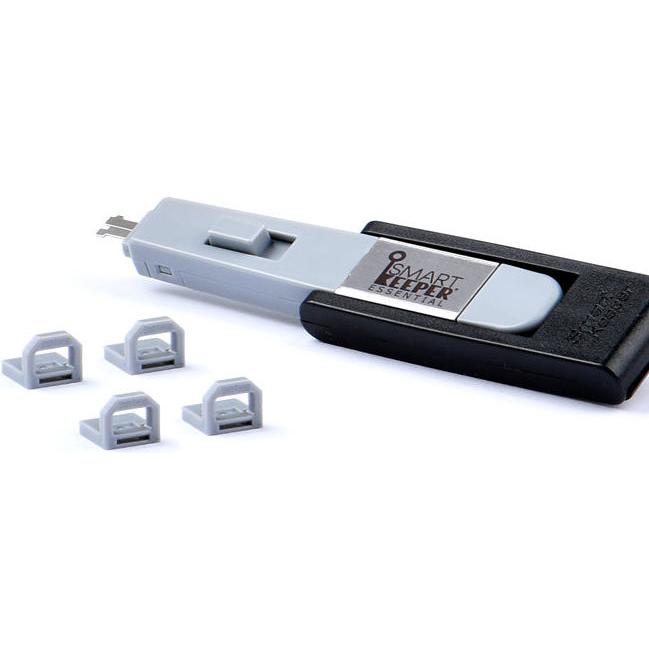 Thumbnail - Smart Keeper 4 x USB B-Port Schlösser mit 1 x Mini Typ Schlüssel, Notebook Security, Grau