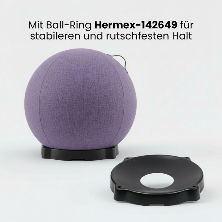Produktbild Hermex Sitzball mit Schutzhülle Yoga-Ball Gymnastikball Fitnessball (65 cm)