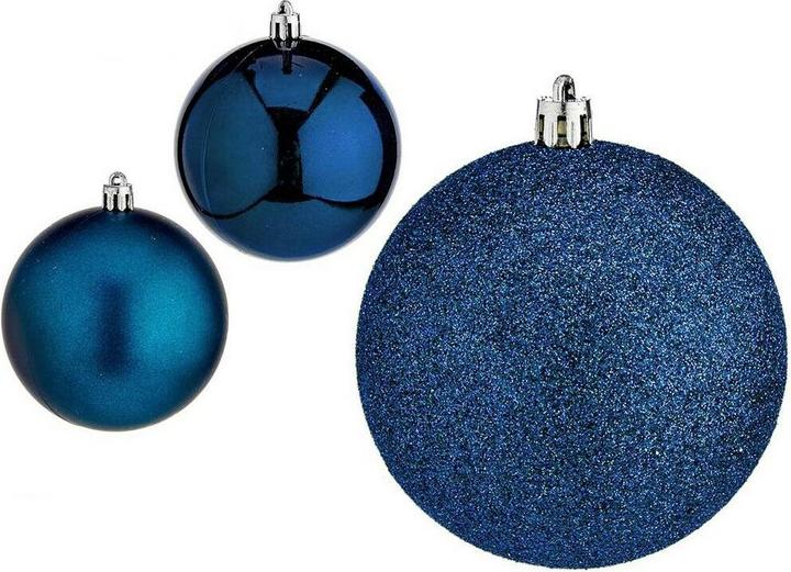 Image du produit Krist+ Weihnachtskugeln-Set Blau Kunststoff 8 x 9 x 8 cm (12 Stück) (12-pièce)