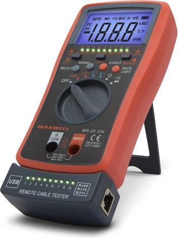 Maxwell & Williams Maxwell digitális multiméter, automata, kábelteszt funkcióval (25334)