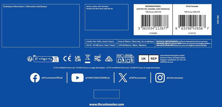 Actual product image Thrustmaster T98 Ferrari 296 GTB (PS4, PS5, PC)