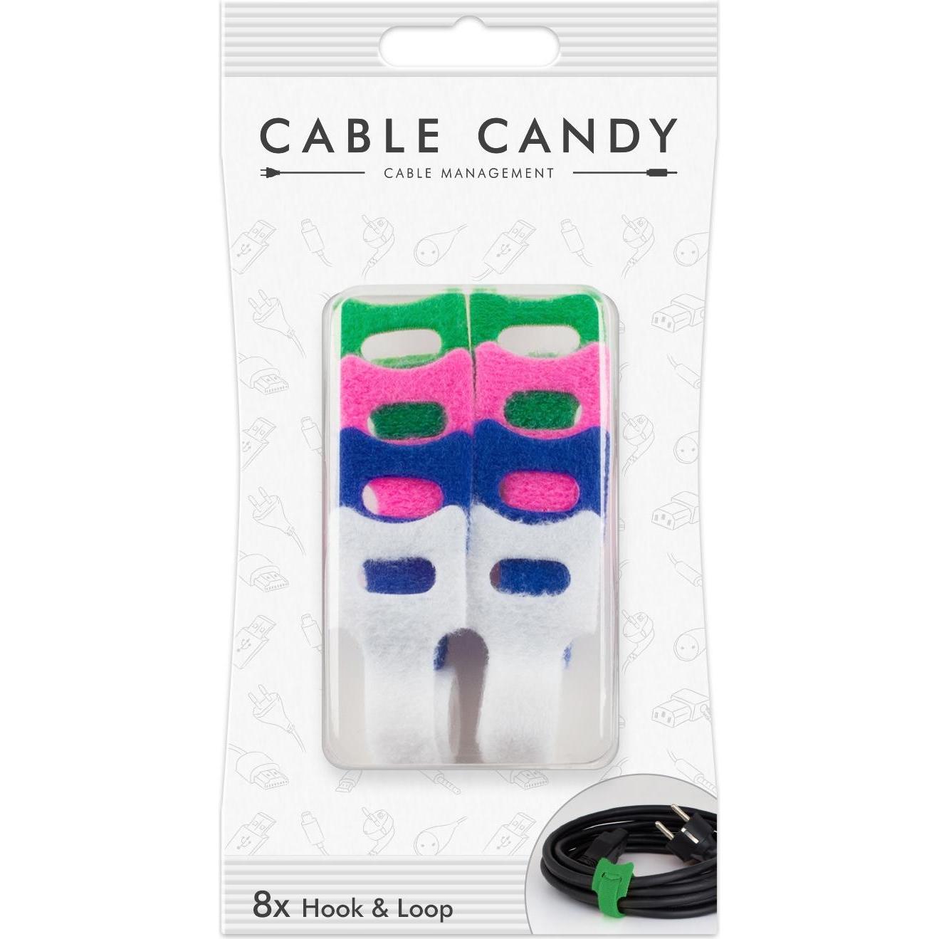 Cable Candy, Kabelbinder, Hook & Loop Mix (Klettkabelbinder, 90 mm, 8 Stk.)