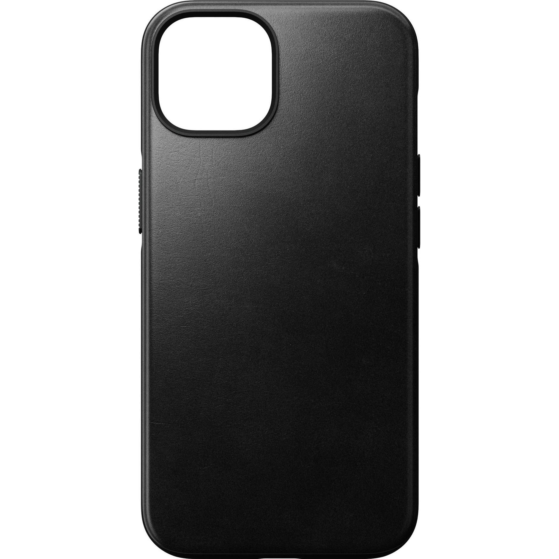 Nomad Back Cover Modern Leather Horween iPhone 14 Schwarz (Apple iPhone 14), Smartphone Hülle, Schwarz