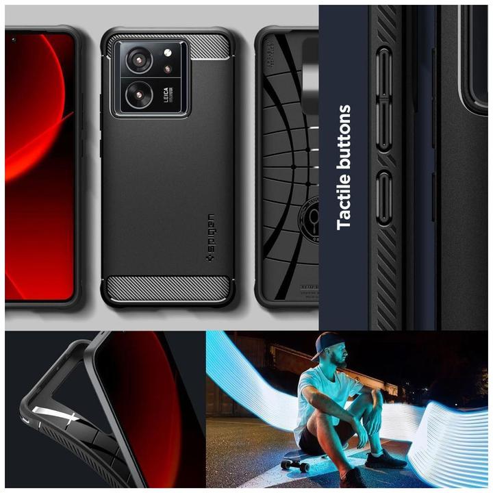 Actual product image Spigen Rugged Armor Xiaomi 13T/13T Pro czarny/black matte ACS07502 (Xiaomi 13T Pro)