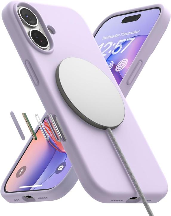 Immagine prodotto Ringke Silikon Magnetische MagSafe Hülle für iPhone 17 - Lila (Apple iPhone 17)