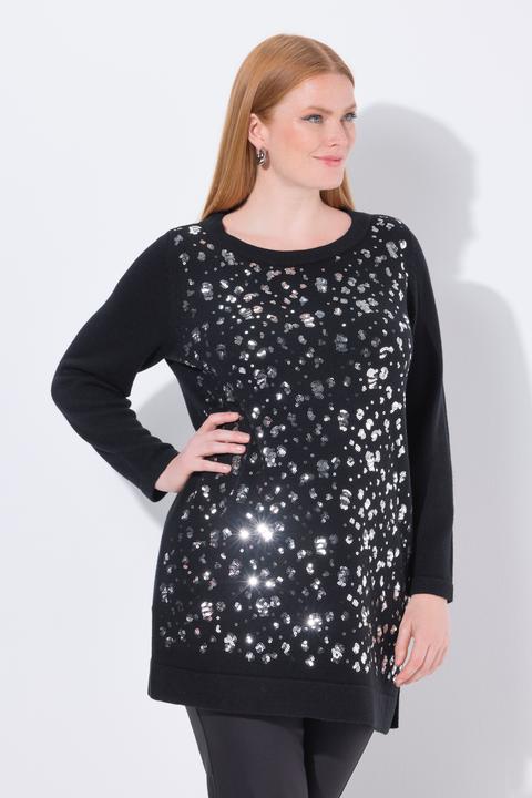 Produktbild Ulla Popken Pullover, Pailletten, Rundhals, Langarm (58)