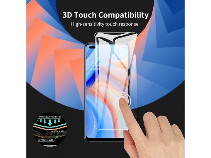 Produktbild Screenguard Oppo Reno4 5G Panzerglas Schutzfolie Case Friendly Design (1 Stk., Oppo Reno 4 5G)