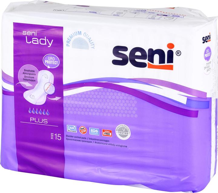 Immagine prodotto Seni Lady Plus Insert traspirante anatomico 20.5x42cm 6 gocce (15 x)