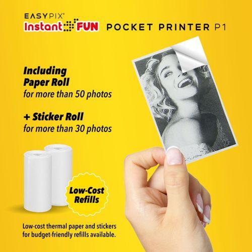 Produktbild Easypix InstantFUN Pocket Printer P1 (Thermodirekt, Schwarz-Weiss)