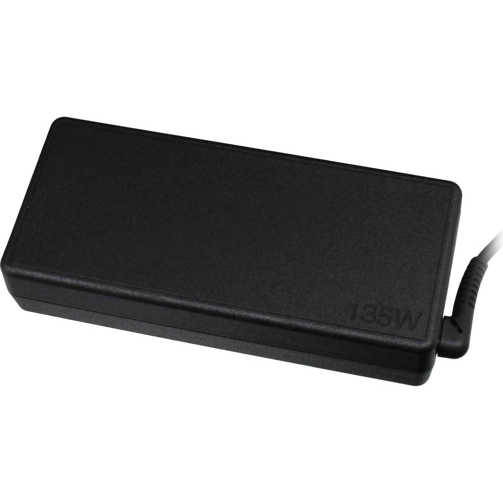 Lenovo Schlanker Stecker, 135 W, 3-polig, AC, mit Netzkabel (135 W), Notebook Netzteil, Schwarz