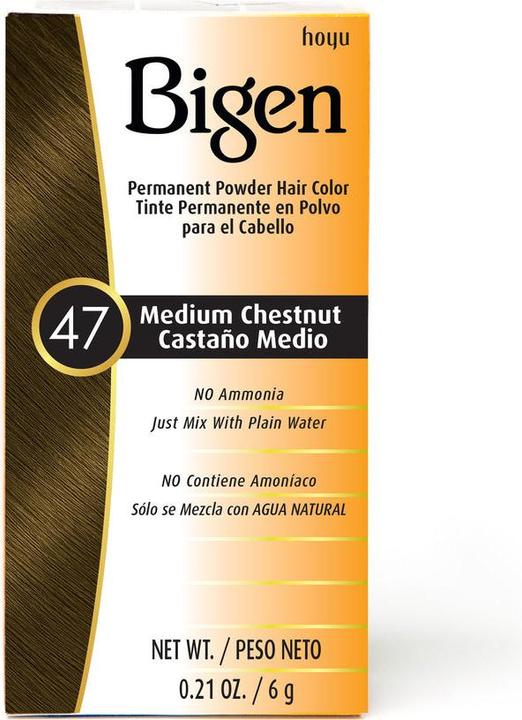 Actual product image Bigben Bigen Permanent Powder Hair Colour Medium Chestnut (47)