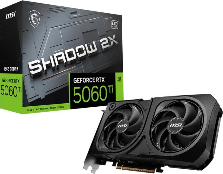 Immagine prodotto MSI GeForce RTX 5060 Ti SHADOW 2X OC PLUS (16 GB)