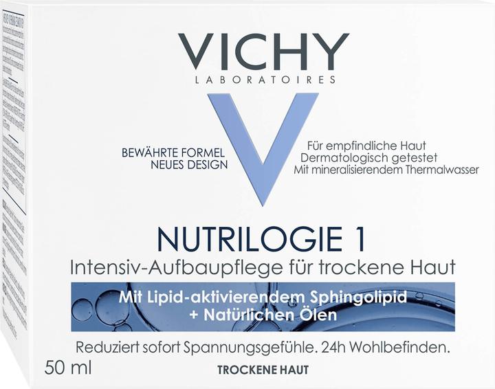 Nutritional values and ingredients Vichy Nutrilogy 1 (50 ml, Day cream)