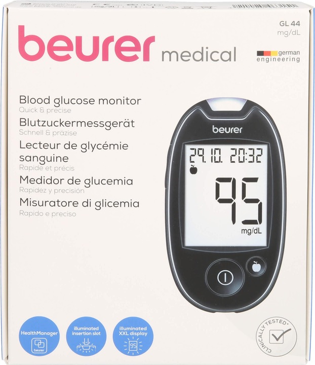 Immagine prodotto Beurer GL 44 Nero mgdL Misuratore di glicemia (Glucometro)