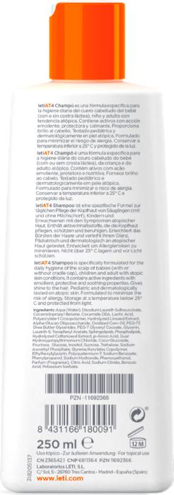 Produktbild Leti LETIAT4 Atopic Skin Shampoo, 250 ml Shampoo (250 ml, Flüssiges Shampoo)