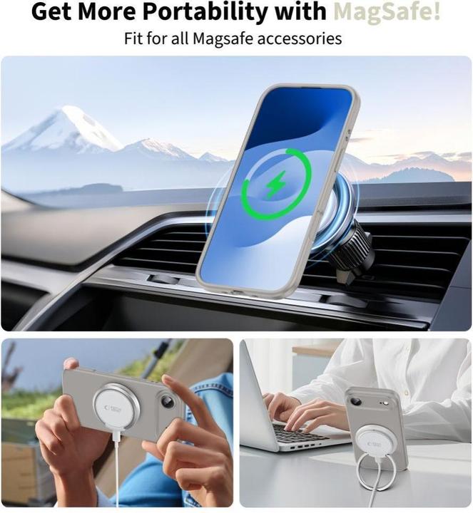 Produktbild Tech-Protect Silicone MagSafe Case für iPhone 17 Air - Grau (Apple iPhone 17 Pro)