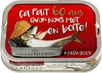 Actual product image Les Mouettes d'Arvor Sea sardines 60 years JG 2021 (115 g)