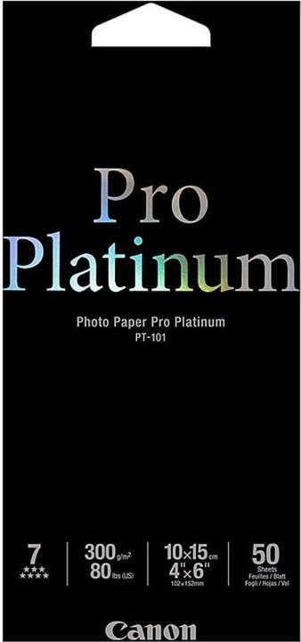 Produktbild Canon PT-101 Pro Platinum (300 g/m², 10 x 15 cm, 50 Stk.)