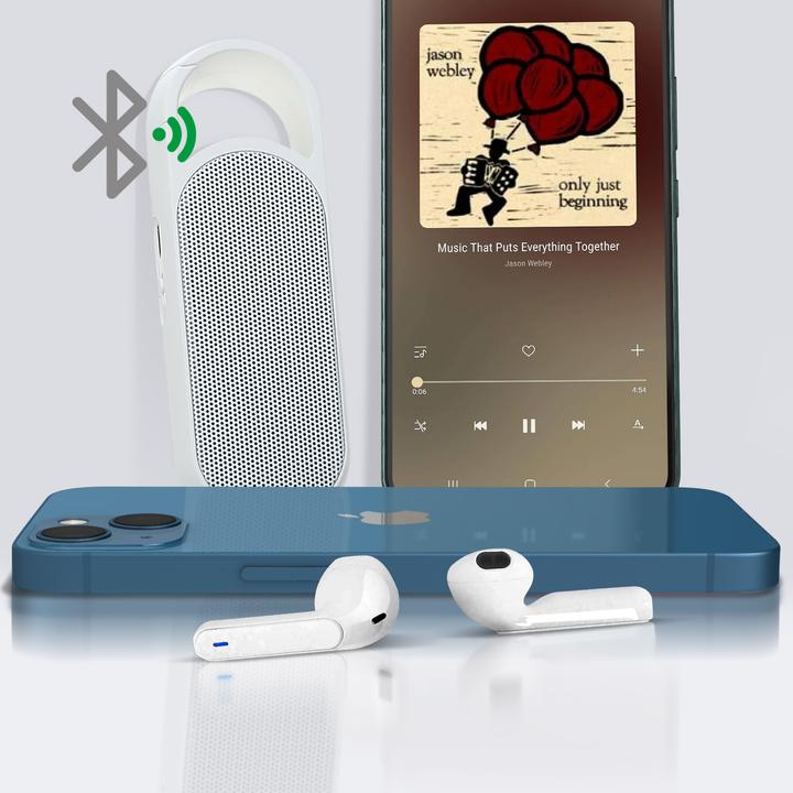 Produktbild 4smarts In-Ear-Kopfhörer Eara Twin Weiss (ANC, 3 h, Kabellos)