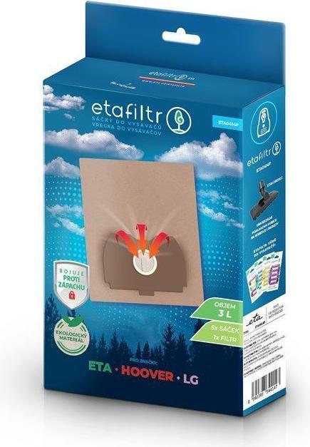 Produktbild ETA Vacuum cleaner accessory Dust bags for, Hoover, LG vacuum cleaners | 0414P | 5 pc(s) | Brown (5x)