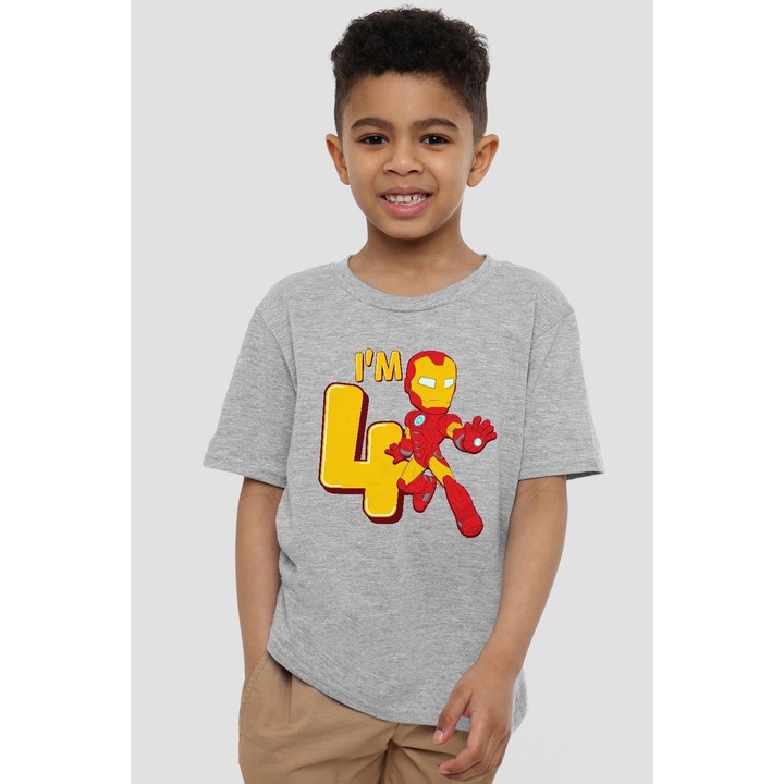 Produktbild Iron Man TShirt 4. Geburtstag (116)