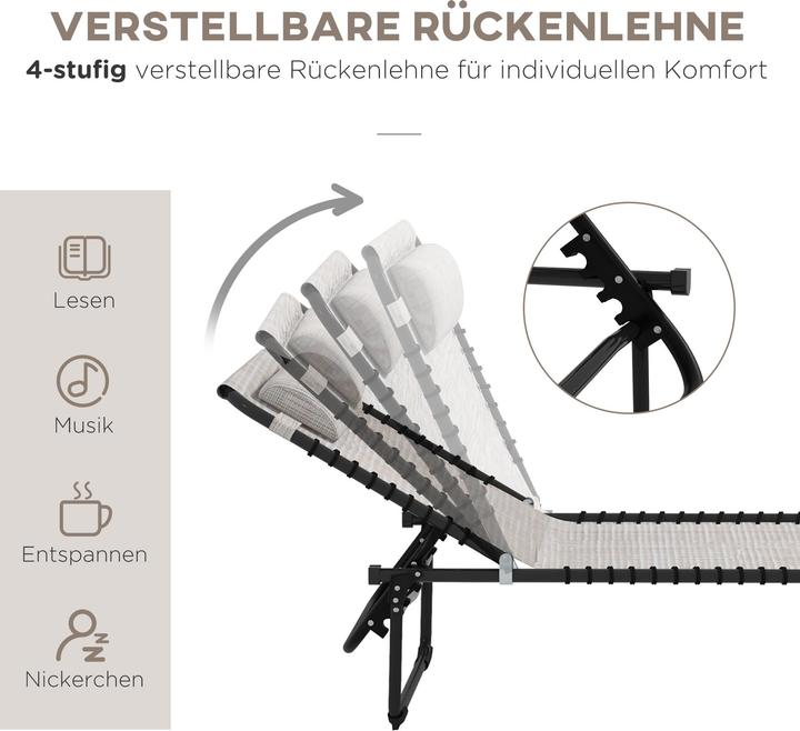 Actual product image Outsunny Folding lounger (197 cm)