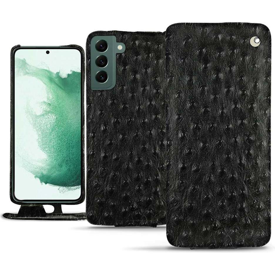 Noreve Lederschutzhülle vertikal (Samsung Galaxy S22+ 5G), Smartphone Hülle, Schwarz