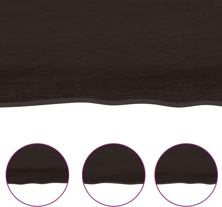 Actual product image VidaXL Tischplatte 100x40x4 cm Massivholz Eiche Behandelt (100 x 40 x 4 cm)