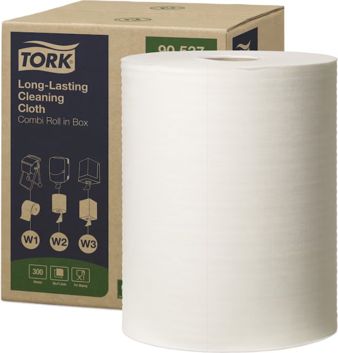 Image du produit Tork Chiffons de nettoyage longue durée Blanc W1/2/3 90537 (1 x)