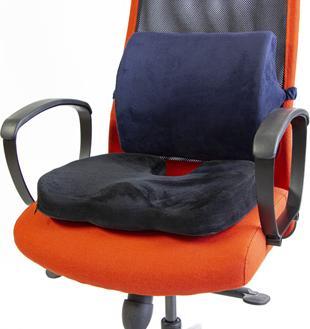 Produktbild Powerone Orthopädisches Kissen, druckfeste Kunststoffspitze, ergonomisch, schwarz, Memory-Schaum