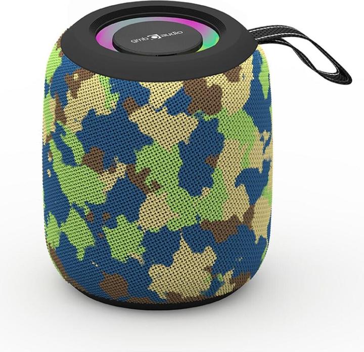 Productafbeelding Gembird Bedrade luidsprekers Draagbare Luidspreker|Camouflage|Draagbaar/Draadloos|Bluetooth|SPK-BT-LED-05-CM (4 h)