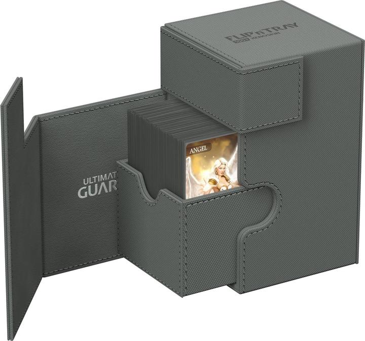 Actual product image Ultimate Guard Card Box Flip'n'Tray XenoSkin Monocolor 100+ Grey