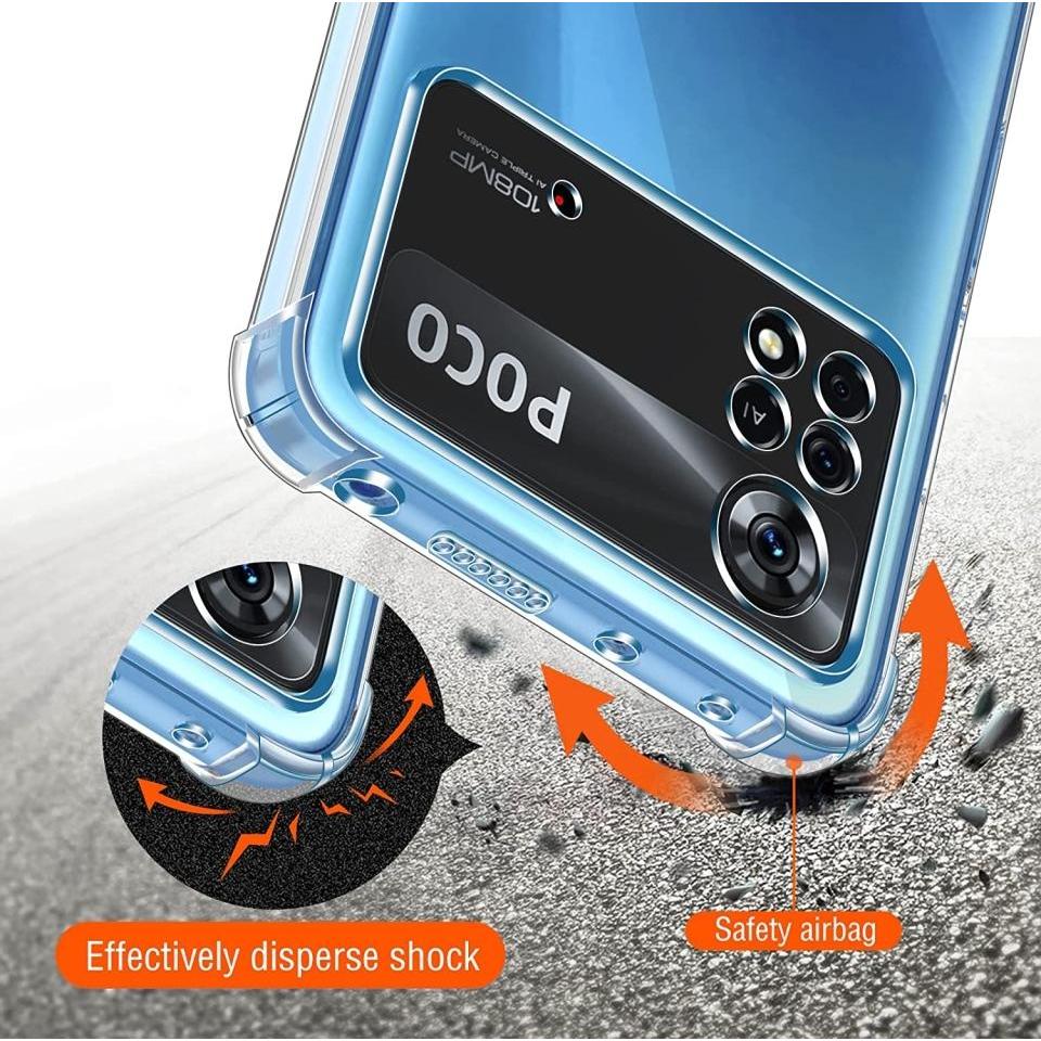 Thumbnail - Screenguard Xiaomi Poco X4 Pro 5G Hülle Crystal Soft Airbag Bumper (Xiaomi Poco X4 Pro 5G), Smartphone Hülle, Transparen...
