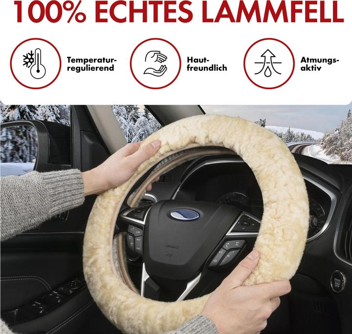 Actual product image Walser Lambskin steering wheel cover car steering wheel cover steering wheel protector genuine lambskin