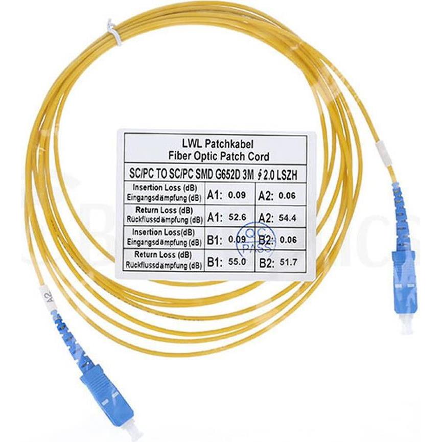 Thumbnail - BlueOptics Simplex LWL Patchkabel SC-UPC/SC-UPC Singlemode 3 Meter (3 m), Netzwerkkabel