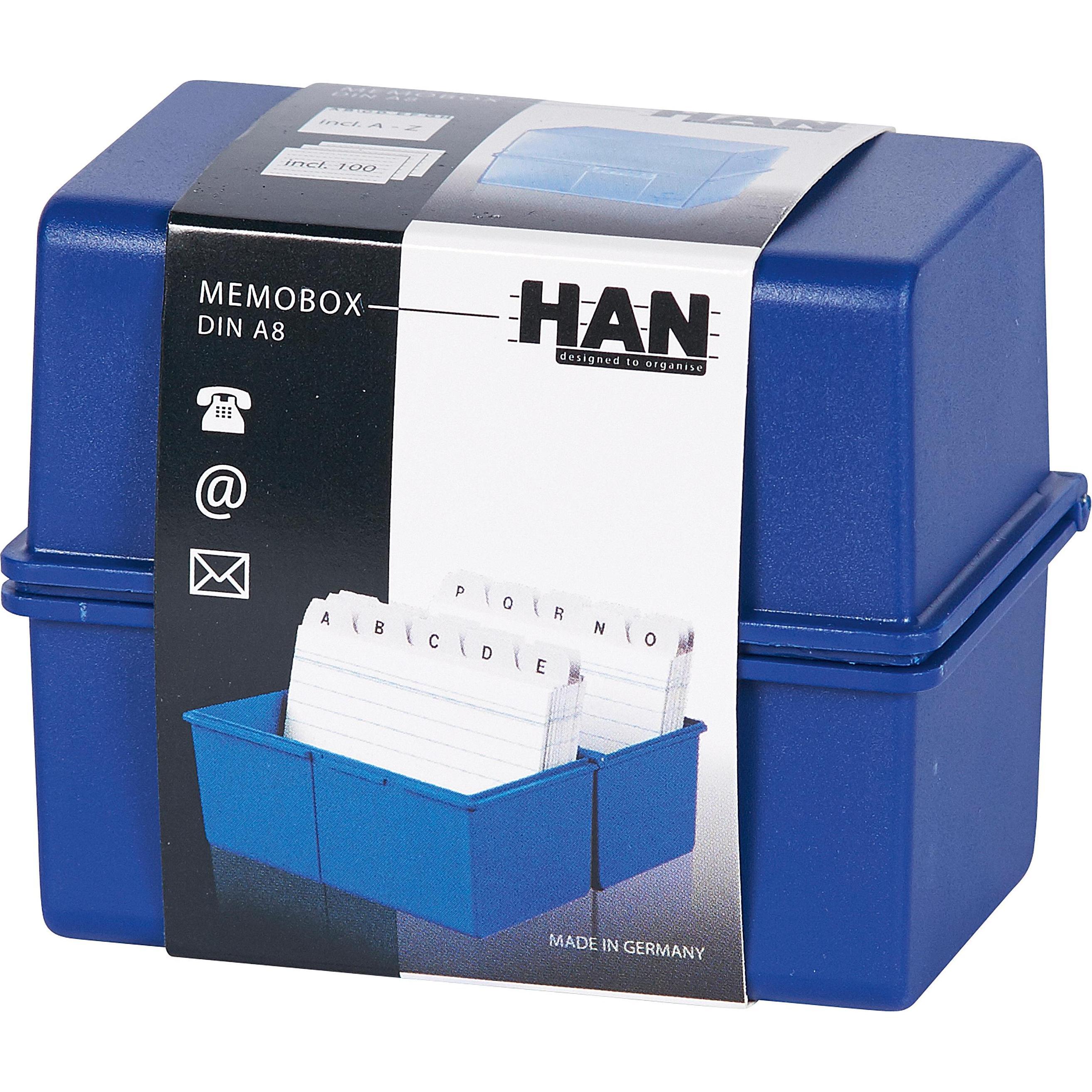 6x Han, Kartenaufbewahrung, Karteibox (A8)