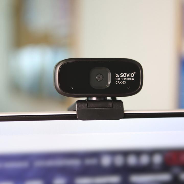 Actual product image Savio Elmak USB HD CAK-03 webcam with microphone, 1280x720 (2 Mpx)