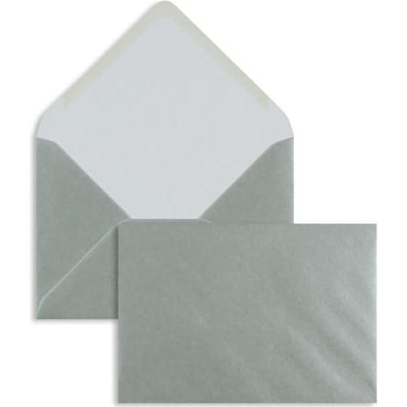 Blanke, Briefumschlag, Briefumschläge C6 100g/qm gummiert VE=100 Stück silber (C6, 100 x)