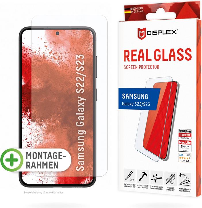 Displex Real Glass, 2D Panzerglas (1 pcs., Samsung Galaxy S22, Samsung Galaxy S23)