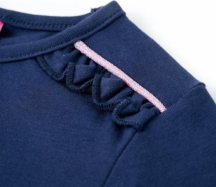 Produktbild VidaXL Kinder-Langarmshirt Marineblau 140,Material: 95 % Baumwolle (140)