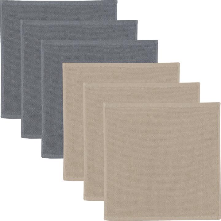 Erwin Müller Spültuch 2-farbig im 6er-Pack (25 x 25 cm)