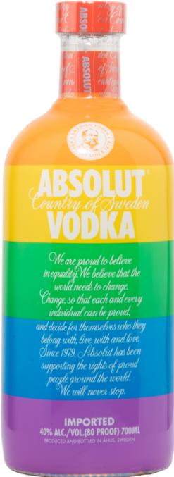 Produktbild Absolut Vodka PRIDE Rainbow Colors Limited Edition 40% Vol. 0,7l